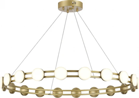 Подвесной светильник ST Luce Monro SL6610.203.20 золотистый/белый LED 1*40W 4000K (220V, на тросе, круглые)
