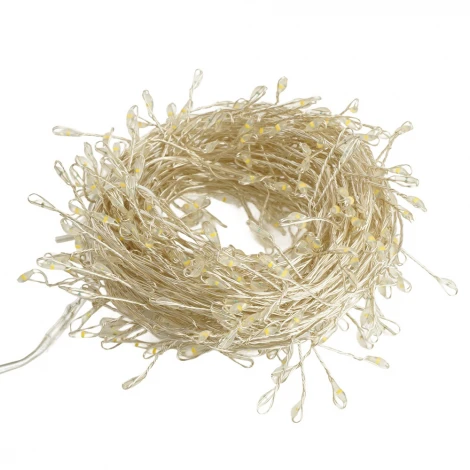 Светодиодная гирлянда Кластер (на проволоке) линейная 12м 5000К c питанием от сети 220V Feron CL584 51448