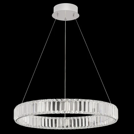 Подвесной светильник Citilux Чезаре CL338161 (регулировка яркости, LED, 220V, хрусталь, пульт управления, на тросе, кольцо)