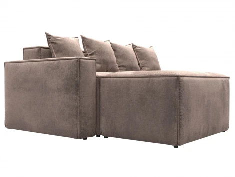 Диван угловой модульный Лига-063 угол левый (ДСП/Пластик/Велюр/Бежевый) Лига Диванов 129793L