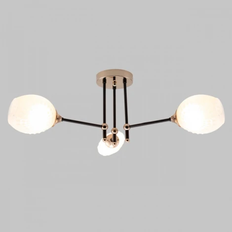 Потолочная люстра на штанге Imex MD.4144-3-S-BK+FGD