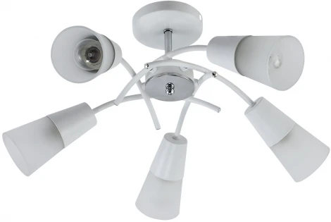 Потолочная люстра на штанге Escada Calla 1109/5P White Е14*40W White/Chrome