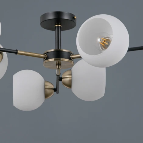 Потолочная люстра на штанге ILLUMICO IL0469-6CSQ-24 BK AB LIBRA (220V)