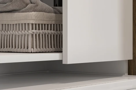 Пенал Арника 640 с нишей для стиральной машины, Белый