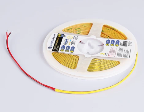 Светодиодная лента COB 384Led/ 7W m/ 24V IP20 4500K/ 5m*3mm*2mm (2 конт.) Ambrella Illumination GS4602