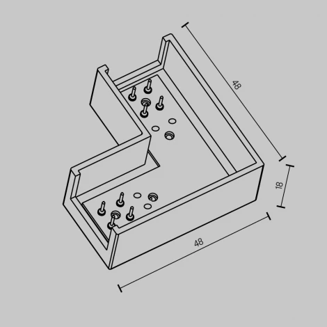 Коннектор питания угловой Elasity Maytoni Accessories for tracks Elasity TRA160CL-11B