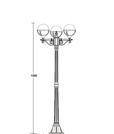 Наземный фонарь Oasis Light 88108 B Bl (220V, шар, IP44)