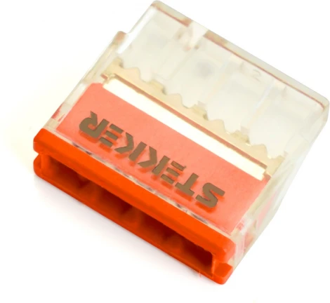 Клемма пружинная 4-х проводная Stekker 32390