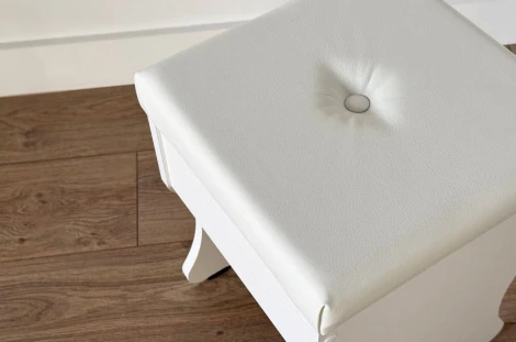 Виктория-1 Пуф Mebelson (ЛДСП,ПВХ,Экокожа/Светлое дерево) арт.SPV-1.06.2552