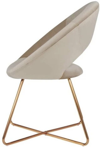 Набор из 4 стульев Refuge Hesby (Золотой/Металл,Велюр) арт.HSBI_DC2124_beige_4