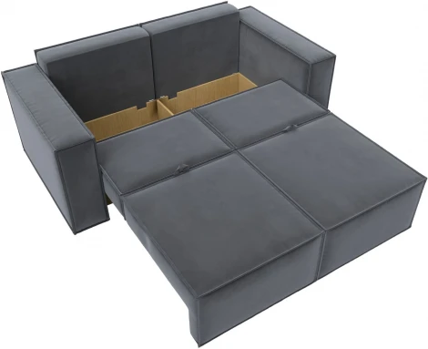 Диван прямой Куба мини (Серый/Велюр) Лига Диванов арт.121875