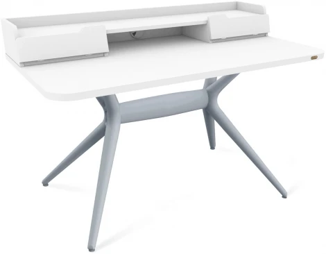 Стол рабочий Sheffilton SHT-TU30-2/TT31 120/65 ЛДСП серый/белый шагрень от фабрики Sheffilton