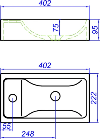 Мебельная раковина Aqwella Unam 220