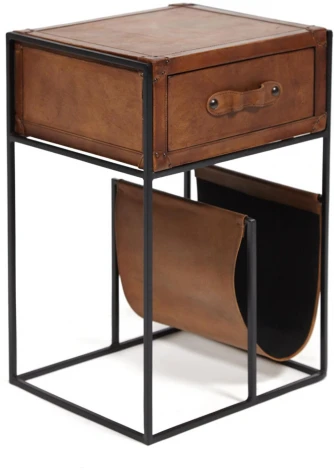 Тумба Secret De Maison BREAK ( mod. 2661) Античный светлый (металл/кожа буйвола)