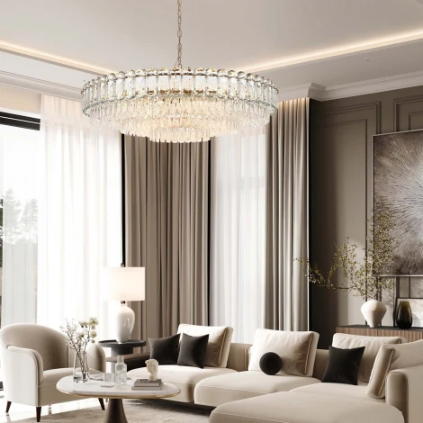 Подвесная люстра хрустальная Modelux ML.7092.1000 GD