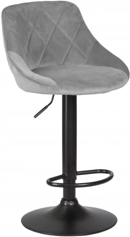 Стул барный LOGAN BLACK (серый велюр (MJ9-75))