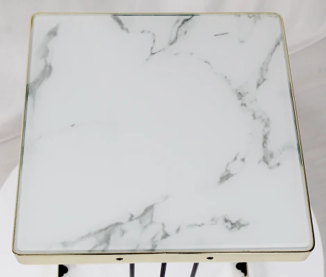 Столик журнальный SHT-CT16 светлый мрамор/латунь/черный Sheffilton 6509113802