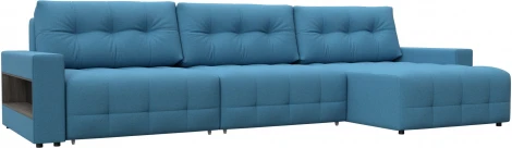 Диван угловой с полками Лига-053 НПБ Лонг Лига Диванов (Рогожка) арт.128956