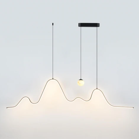 Подвесной светильник Odeon Light Moonlight 7181/37L черный/алебастр/металл IP20 LED 37W 2600Лм 3000K 120° 220V