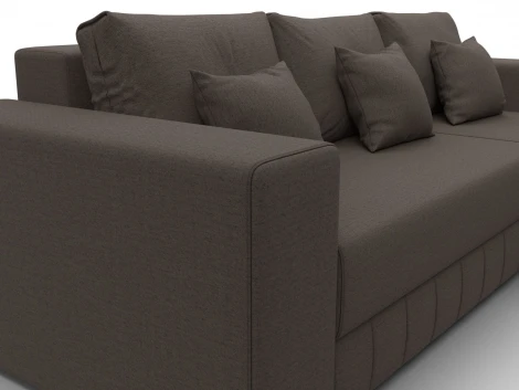 Диван угловой Лига-076 угол универсальный (ДСП/Пластик/Рогожка/Коричневый) Лига Диванов 129836