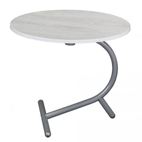 Стол журнальный Дуэт 14 дуб дымчатый/металлик Mebelik 009429