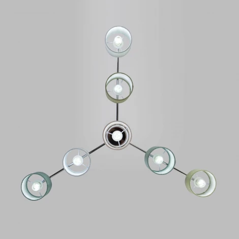 Ппотолочная люстра на штанге Eurosvet Pastel 60151/7 хром