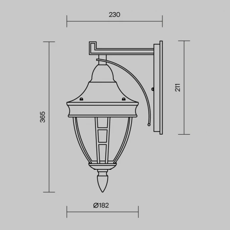 Настенный фонарь уличный Maytoni Rivoli O027WL-01B (220V, IP44)