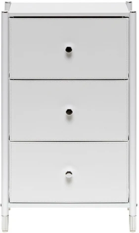 Комод Leset Нирита/Хайди, 3 ящика, Белый (Сталь,Экокожа/Белый) арт.2500000209659