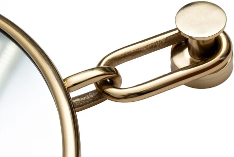 Зеркало на подвесе двойное рама металл. цвет золото d35см Garda Decor арт.79MAL-9231-86G