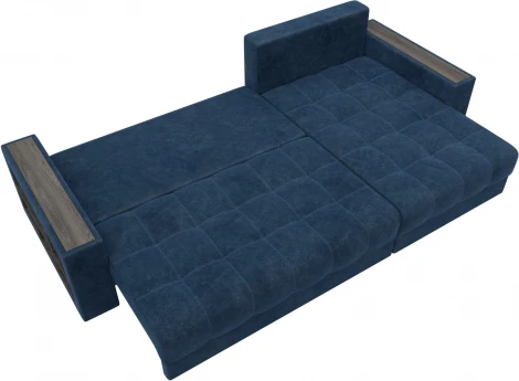 Диван угловой с декором и полкой Лига-050 НПБ Лига Диванов (Велюр) арт.128600