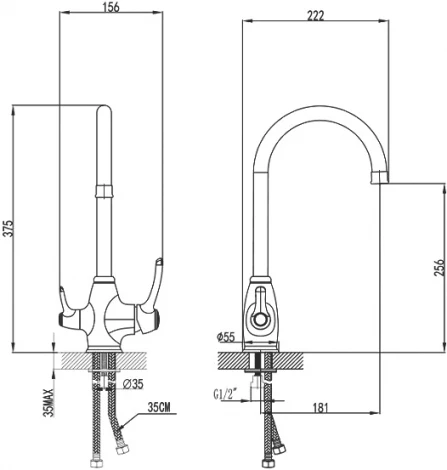 Смеситель Iddis Oldie OLDSBF0i05 для кухонной мойки