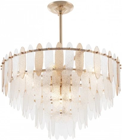 Подвесная люстра хрустальная на штанге Arte Milano Sorrento-1309 371309/9/300/580 GD (220V)