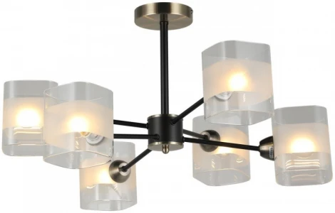 Потолочная люстра на штанге Imex MD.51742-6-S-BK+AB