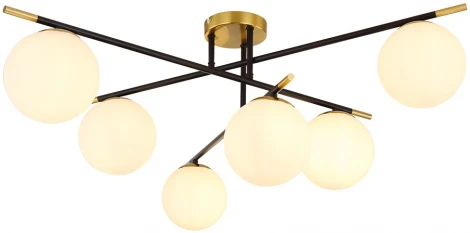 Потолочная люстра на штанге Arte Lamp Alcor A2224PL-6BK