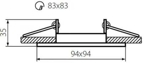 Встраиваемый точечный светильник без цоколя Kanlux ALREN 26753 (12V)