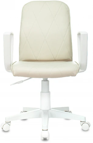 Кресло CH-W327 слоновая кость OR-10 эко.кожа крестов. пластик белый Бюрократ CH CH-W327/OR-10
