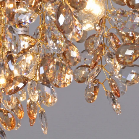 Подвесная люстра Reluce 08280-0.4-10 FG (220V, хрусталь, на цепи)