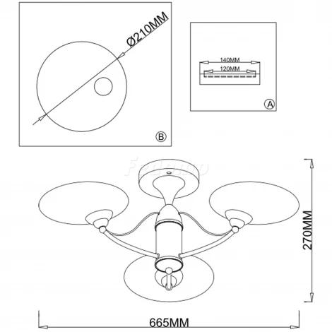 Потолочная люстра J-Light Mody 1289/3C