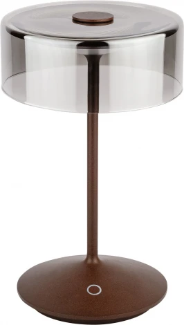 Интерьерная настольная лампа светодиодная с аккумулятором Ubiqua Crystal 332109 (регулировка яркости, сенсорный выключатель, IP54)