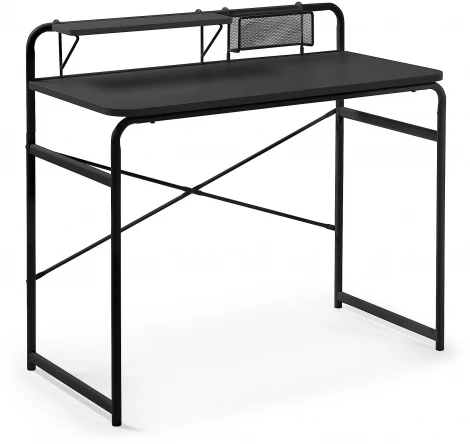 Компьютерный стол La Forma (ex Julia Grup) Foreman (Черный/ Меламин,Металл,Сталь,ДСП,Дерево)