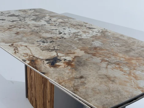 Стол БАТИСТ 200 цвет ПАТАГОНИЯ (PATAGONIA), керамика / ЛАТТЕ / ОРЕХ ЭККО M-City 64769