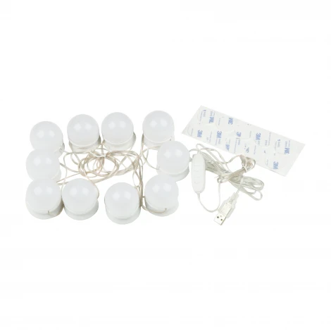 Мебельный светильник c зарядкой от USB Uniel ULM-F50-8W/SW/10/DIM IP20 WHITE (LED, 220V, выключатель, шарики)