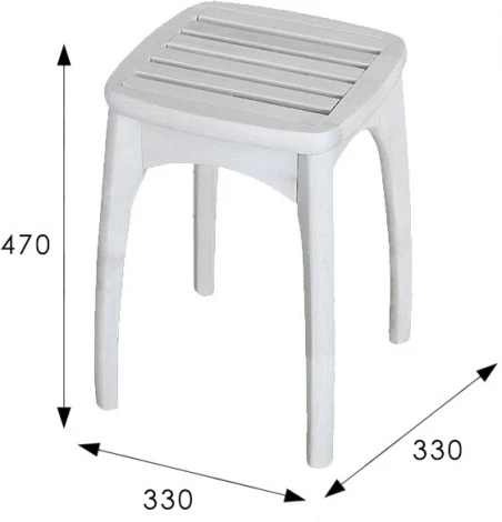 Табурет Массив-решетка снег от фабрики Mebelik