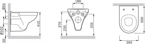 Унитаз подвесной Am.Pm Gem C901738SC с микролифтом