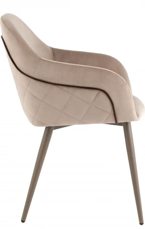 Стул Новел New велюр серо-коричневый, ножки бежево-серые Stool Group арт.УТ000039823