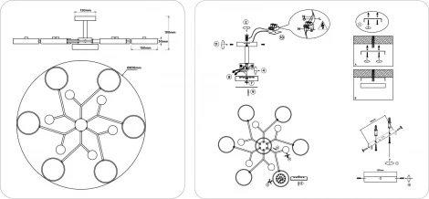 Потолочная люстра светодиодная на штанге с регулировкой цветовой температуры Ambrella COMFORT FL4866 (220V)