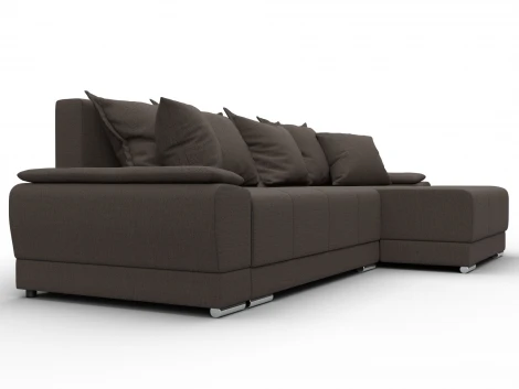 Диван угловой Лига-119 угол правый (ДСП,Брус,Фанера,ЛДС,Рогожка/Коричневый) Лига Диванов 137085