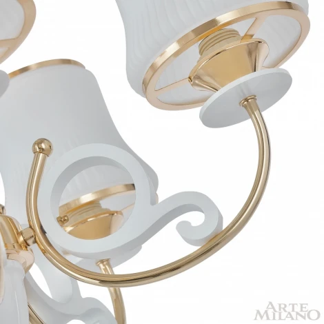 Подвесная люстра Arte Milano Florentia-1097 301097/8 Wh/Gd (220V, на цепи)