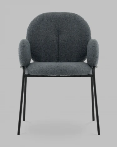Стул с подлокотниками Моллек букле темно-серый Stool Group арт.УТ000041636