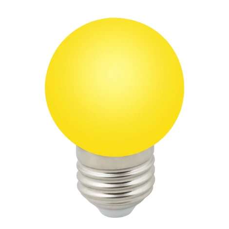 Лампочка светодиодная шар желтая E27 1W Volpe LED-G45-1W/YELLOW/E27/FR/С